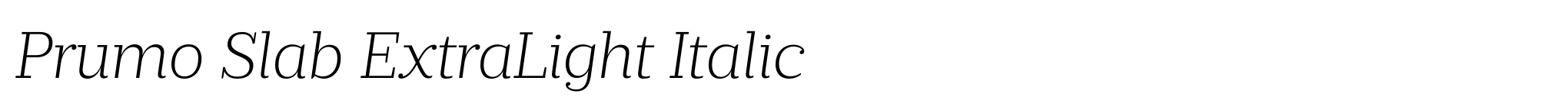 Prumo Slab ExtraLight Italic image